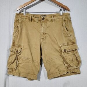 American Eagle Extreme Flex Classic Mens Cargo Shorts Tan Size 38 Relaxed Fit